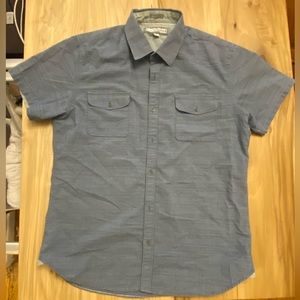 Gray Large Slim Fit Button Down